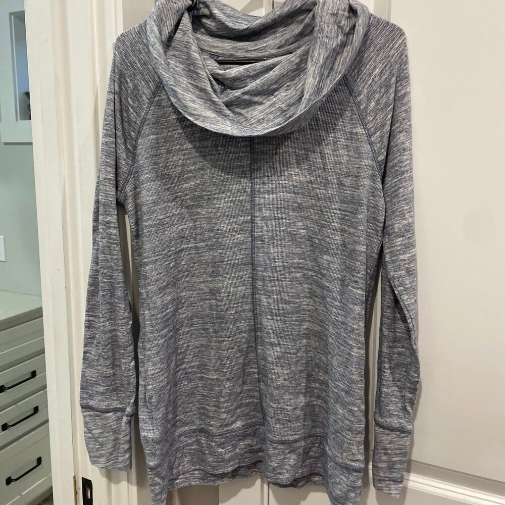 Eddie Bauer Cowl Neck Lightweight Ribbed Sweater